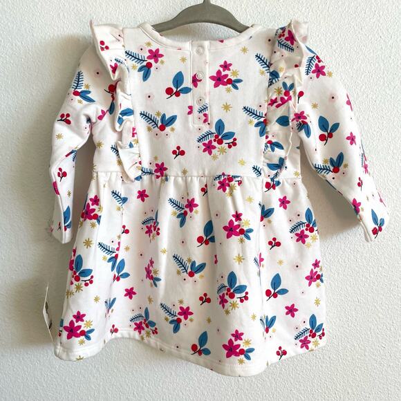 Tucker + Tate Multicolor Floral Ruffle Long Sleeve Dress Baby Girl 6 months - Picture 5 of 6